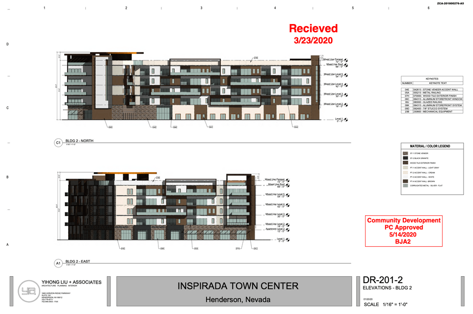 An example render of the building that is accross the Toll Brothers Amiata community.